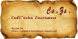 Császka Zsuzsanna névjegykártya