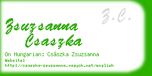 zsuzsanna csaszka business card