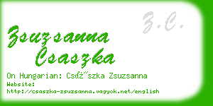 zsuzsanna csaszka business card